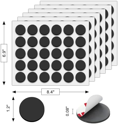 Towjug Adhesive Magnets for Crafts 1.2" x 0.08", 180 Sticky Magnetic Dots