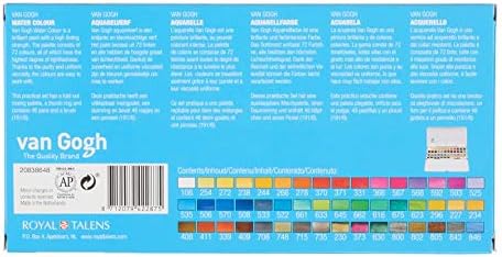 Van Gogh Watercolor Paint Set, General Selection, 48 Half-Pan