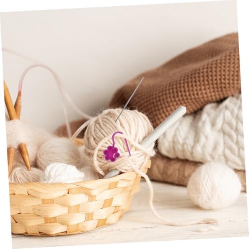 Tofficu Knitting Tool Set Crochet Accessories Kit Knitting Needles Stitch Fixer Set Yarn Markers Needle Guards for DIY Projects