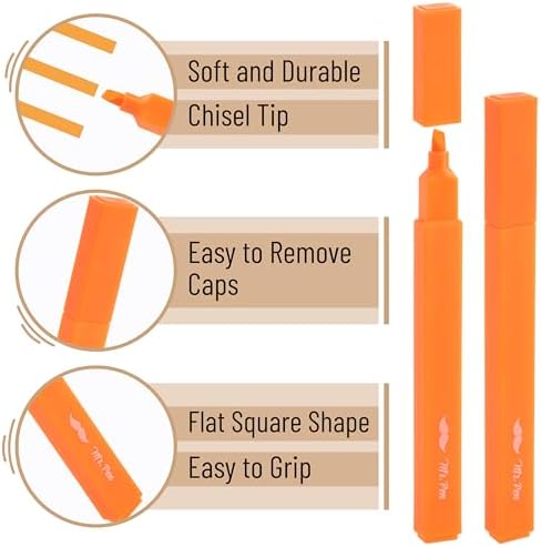 Mr. Pen- Aesthetic Highlighters No Bleed, 8 Pack, Assorted Colors | Chisel Tip, Cute Highlighters Assorted Colors for Journaling, Highlighting, Underlining, Fast Dry, Back to School Supplies