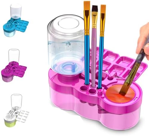 Paint Brush Cleaner Tool, Paint Brush Washer with Water Circulation, Purple