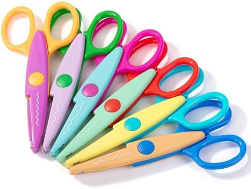 Mr. Pen- Craft Scissors Decorative Edge, 6 Pack, Spring Colors | Zig Zag Scissors for Crafting, Scrapbooking, Fancy, Pattern, Design