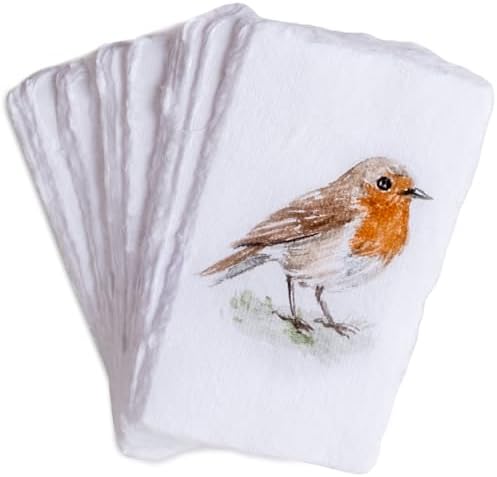 Wanderings Handmade Deckle Edge Cards - Only 2" x 3.5" - Thick 150 GSM - Pack of 50 – Blank Deckled Edge Place and Name Cards for Table Setting, Gift Tags, Price Tags