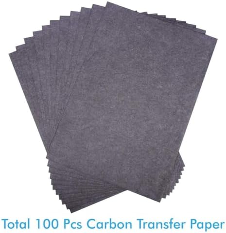 Selizo 100 Sheets Black Carbon Transfer Tracing Paper for Wood, Paper, Canvas and Other Art Surfaces (9 x 13 Inches)
