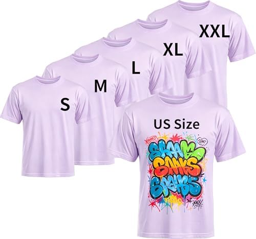 Joyclub 5 Pack Sublimation Shirts Blanks Bulk Polyester Unisex S-2XL | Wholesale crew neck short sleeve for heat transfer and vinyl; mixed sizes simplify team, event and small-batch planning gifts