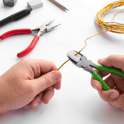 Mudder 2 Pcs Jewelry Making Tool 6 in 1 Bail Making Plier,Red and Green