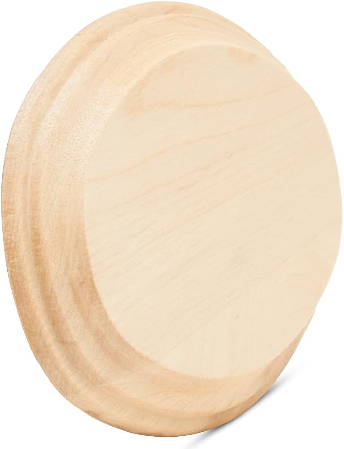 Oval Wood Coasters 5 inch, Pack of 1 Wooden Ornaments for Crafts, Unfinished Wood Crafts, Natural Wood Slices, by Woodpeckers