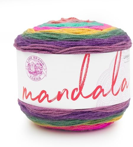 Lion Brand Yarn, Mandala DK Crochet Yarn, Mantis, Multicolor, 1 Pack