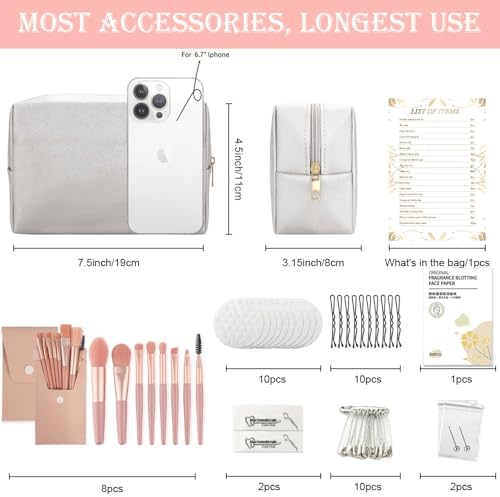 Emergency Kit for Women – Mini Emergency Kit with 50+ Bridal Suit Essentials, Purse Essentials Kit, Wedding Day Survival Kit, Emergency Bride Kit, Women’s Emergency Kit, Wedding Survival Kit