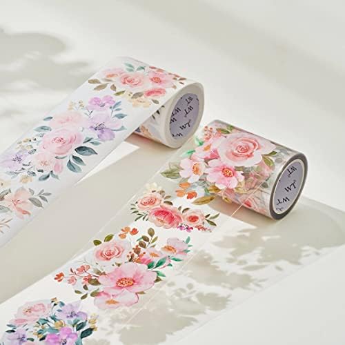WT Flower Corridor Wide Washi Tape, Floral Designs, Not Pre-Cut