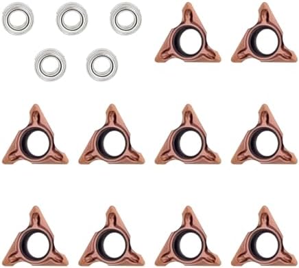 10PCS Carbide Triangle Cutter Heads for Pneumatic Mini Chamfering Tool – Lathe Turning Inserts for Deburring Wood, Metal, Plastic,for Most Mini Beveling Machines (R Angle Blade)