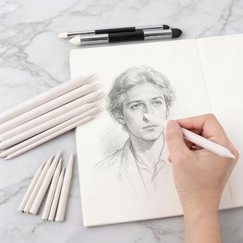 148PCS 12 Sizes Blending Stumps and Tortillion for Drawing Artist Sketch