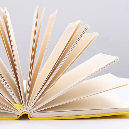 Hardcover Pocket Sketchbook, 5" × 5", 80 Sheets Small Sketch Book, Yellow