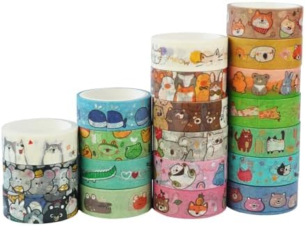 20 Rolls Cute Animals Washi Tape Set