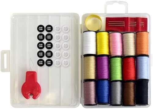 Mini Sewing Kit, Portable Sewing Kit, Portable Travel Sewing Box Kit for Adults Supplies Repair Project,1 Pack