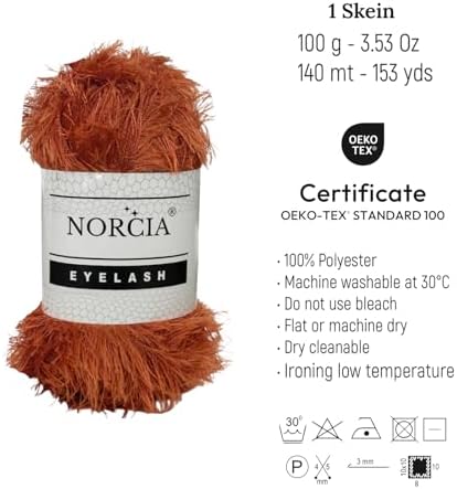 Eyelash Yarn Fun Fur Yarn(100g-3.5oz) (153yds-140mt) Fuzzy Premium Soft Crochet DIY Hand Knitting 100% Polyester