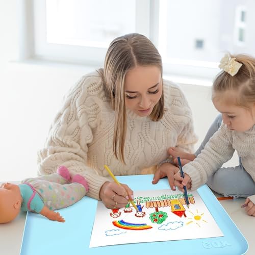 Silicone Art Mat for Crafts with Raised Sides to Stay Tidy, 24" x 16"