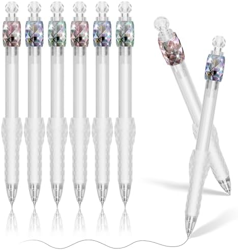 8 Pack Ballpoint Pens - 1.0mm Fidget Rotating Black Ink, No Smudge