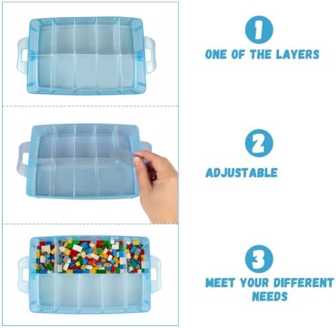 Guyuyii 3-Layer Stackable Craft Storage Box - 30 Adjustable Compartments for Craft Storage, Bead Organization, Jewelry Making - Ideal for Crafters, Hobbyists, DIY Projects