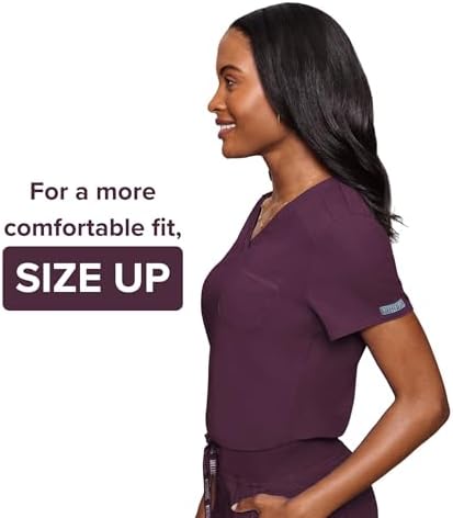 Med Couture Touch Women's Scrub Tops V-Neck Tuck-in Top with 1 Pocket