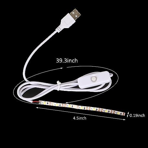 4Pcs Resin Silicone Mold Project Accessories USB Long Light Strip for DIY Luminous Epoxy Casting Craft Desktop Ornaments Table Home Decorations