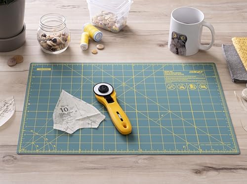 OLFA Fabric Cutting Kit (RTY-2CYEL/ST-01) - 45mm Cutter & 12x18 Mat