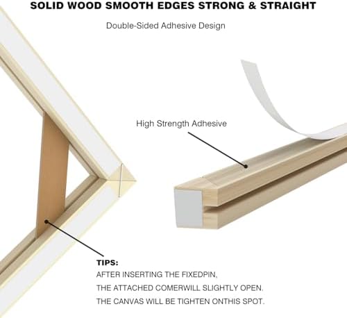 DIY Canvas Stretcher Bars Kit, 1.25" Gallery Depth, 24" x 36"
