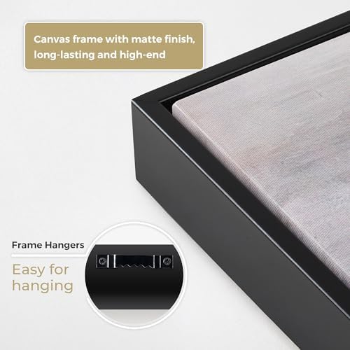 Venusmiles Canvas Frame 11x14 Frame for Canvas Painting Floating for 1" Deep, Floater for Canvas Artist Panel Oil Painting Wall Art Décor, Vertical or Horizontal Picture Wall Decor, Black