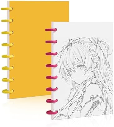 Blank Spiral Notebook For Women Blank Spiral Journal No Lines Blank Pape Notebook Spiral Sketchbook A5 Journal 160 Pages 5.6 × 8.2 Inch Unlined Journaling, Sketch book , Note Taking | Gift Artists for Drawing Office School Home (Pink+Yellow)2pcs