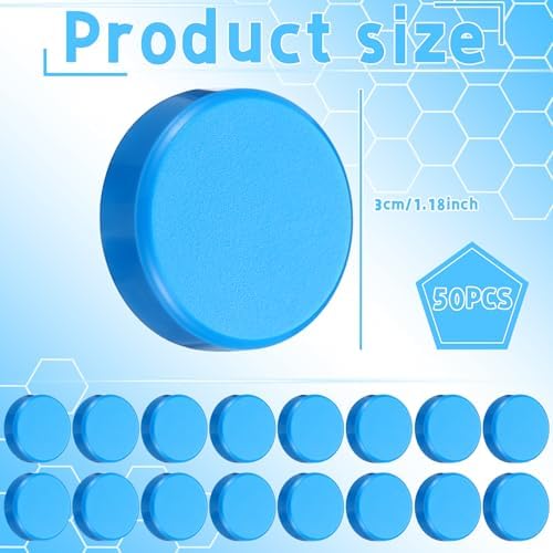 Blulu 50 Pcs Magnetism Honeycomb Pin for Laser Cutting 1.18 Inch Honeycomb Bed Pins Hold Down Laser Engraving Accessories Supplies Machine Fixing Needle Engraver Machine Accessories(Blue)