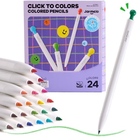 Jar Melo 24 Colors Mechanical Colored Pencils for Kids