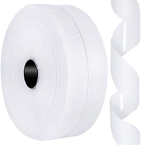 1 Inch x 26 Feet Hook and Loop Tape Sticky Back Fastener Roll, Nylon Self Adhesive Heavy Duty Strips Fastener for Home Office School Car and Crafting Organization