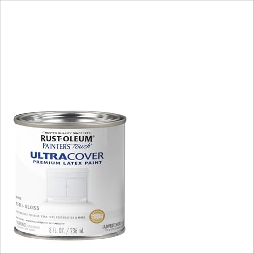 Rust-Oleum Painter's Touch Latex Brush-On Paint, Semi-Gloss White