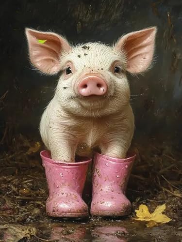 Pig Diamond Art Kits for Adults, Animals Diamond Painting Kits for Adults