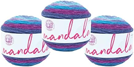 Lion Brand Yarn, Mandala DK Crochet Yarn, Hades, Multicolor, 3 Pack