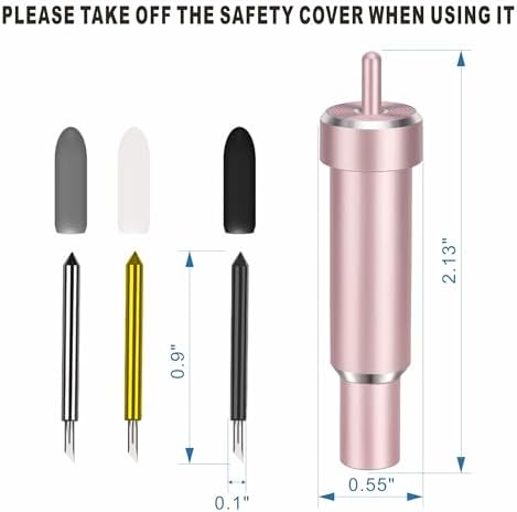 Cutting Blade + Housing, Deep-Point & Bonded-Fabric and Premium Fine Point Blade, Compatible with Cricut Maker, Maker 3, Explore Air/2/3 and Explore One (Pink)
