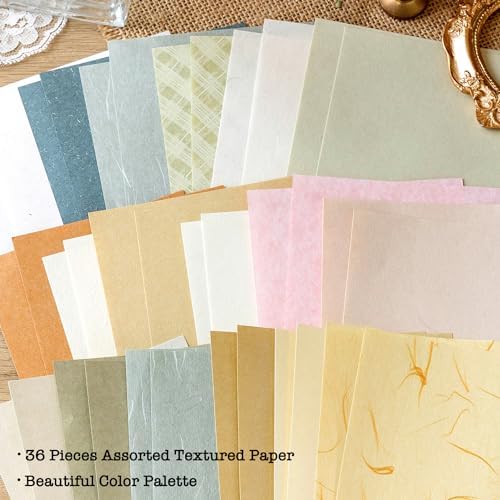 240 Pcs Vintage Floral Scrapbook Paper & Label Journaling Stickers Assorted Set - 6 Pack Mixed Special Textured Paper for Scrapbooking Planner Junk Journal Supplies Collage 4.1x5.8 Inch A6