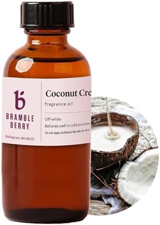 Bramble Berry Coconut Cream Rich Milk & Vanilla Scent for Soap Making, Candles, Lotion, Bath Bombs & Perfume | Skin Safe, Vegan, Paraben & Phthalate Free, DIY Craft Essential