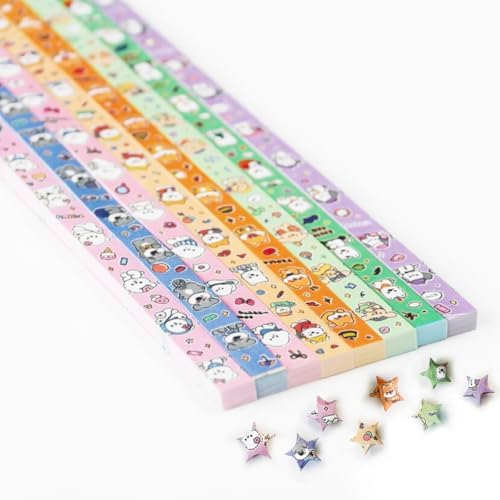 Star Origami Paper, DIY Origami Paper Star Strips (Cute Puppy540 sheets)