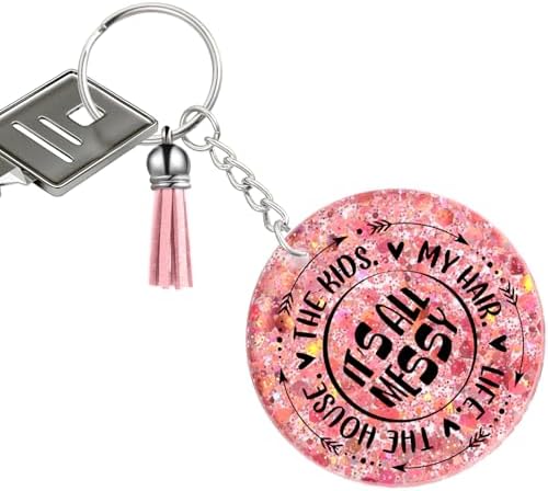 WILLBOND 24 Set Acrylic Keychain Blanks Set Clear Acrylic Ornaments,24