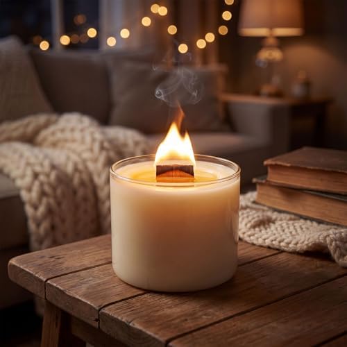 150Pcs Wooden Candle Wicks Kit, 100 Cotton and 50 Cherry Wood Wicks, DIY Candle Making Kit for Soy and Beeswax, Include Complete Tools (Wick Holders, Wick Clips, Wick Stickers)