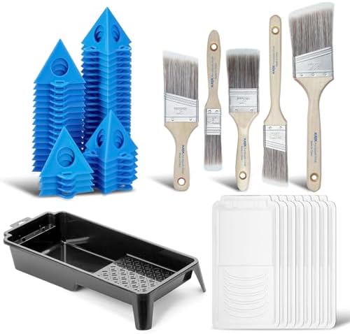 KATA Cabinet Painting Kit with 36PC Painter Pyramids, 5PC Brushes and Tray