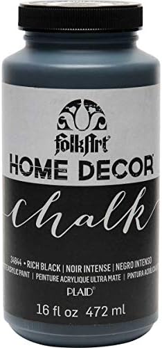FolkArt Home Decor Chalk Furniture & Acrylic Craft Paint in Assorted Colors, 16 ounce, Rich Black