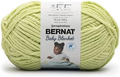 Bernat Baby Blanket BB Lemon Lime Yarn - 2 Pack of 10.5oz/300g - Polyester - #6 Super Bulky - 220 Yards - Knitting/Crochet