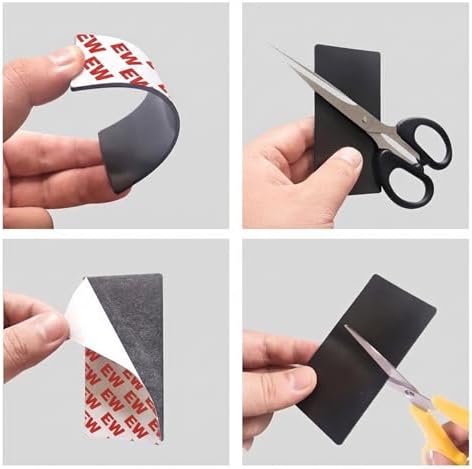Magnetic Tape 1x3 Inch 12 Pack, Strong Adhesive Magnets for Crafts