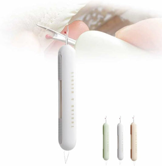 2024 Upgrade 2 in 1 Needle Threaders Seam Rippers for Sewing,Needle Threader Seam Ripper,Needle Threading and Seam Kit Seam Ripper Tool for Elderly and Sewing Enthusiasts（Grey）