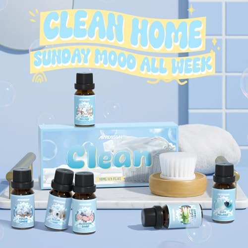 ARVIDSSON Clean Essential Oils Set, Fresh Home Set for Diffuser, Dryer Ball