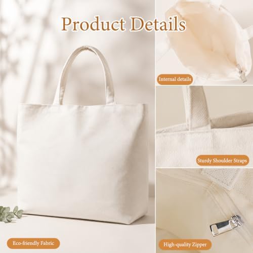 ARTopet Embroidery Tote Bag Kit for Beginners Flower Canvas Cross Stitch Handbag with Hoops Needles Threads Reusable Grocery Bag for Women-Pumpkin