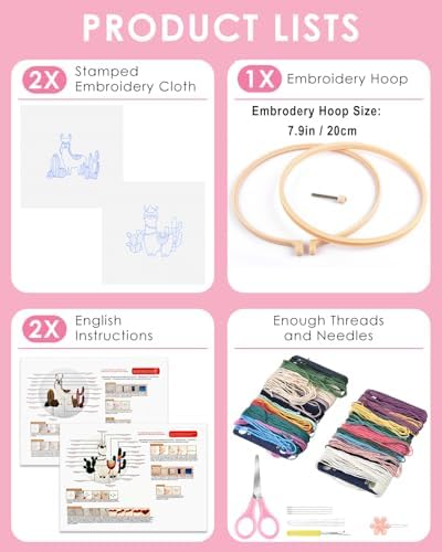 TINDTOP Embroidery Kit for Adult Beginners, Embroidery DIY Starter Kit