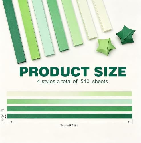 540 sheets Origami Stars Papers Package DIY Paper - 4 Colors